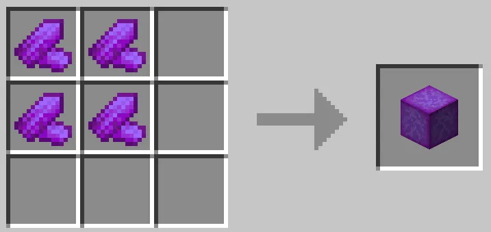 Crafting recipe for Block of Dark Energon