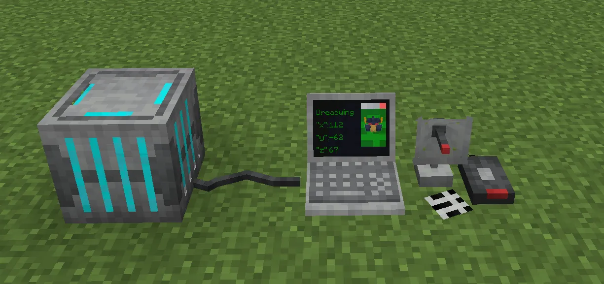 A Laptop tracking a player, with a Signal Navigator beside it