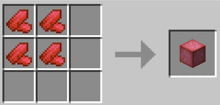 Crafting recipe for Block of Red Energon