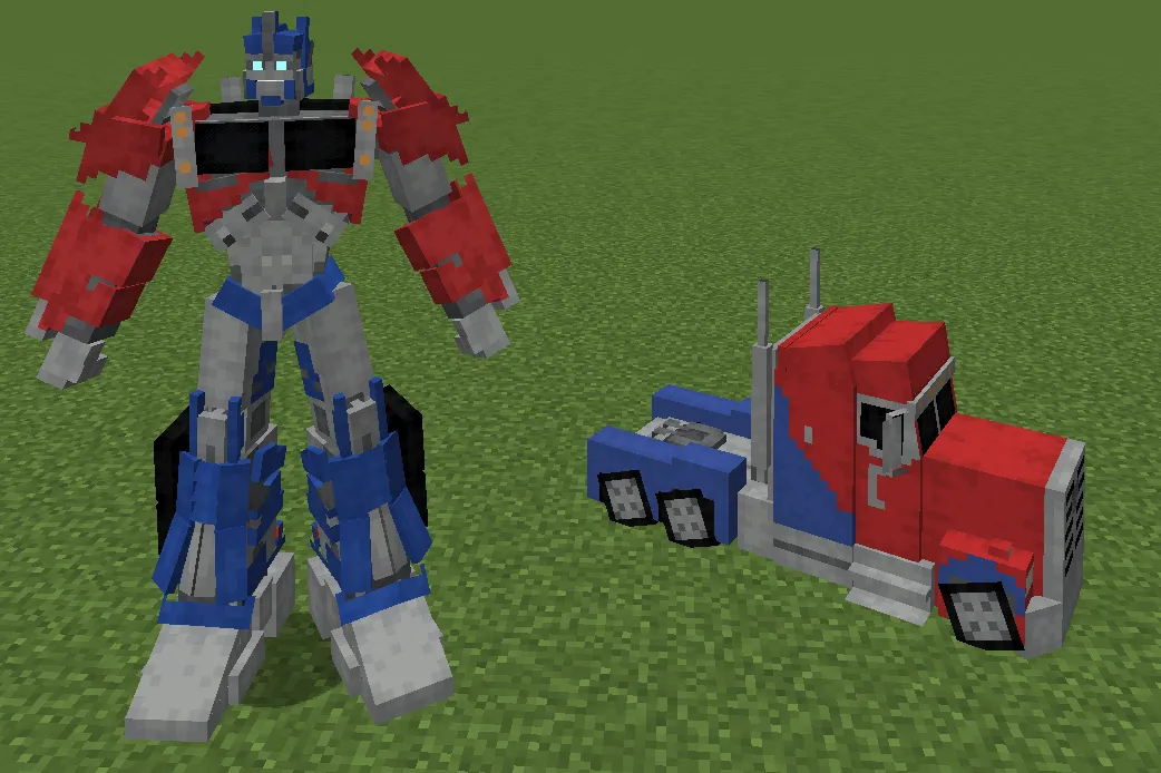 A Transformer in robot mode and vehicle mode