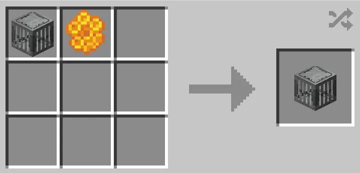 Crafting recipe for Waxed Cyberite Energon Cube